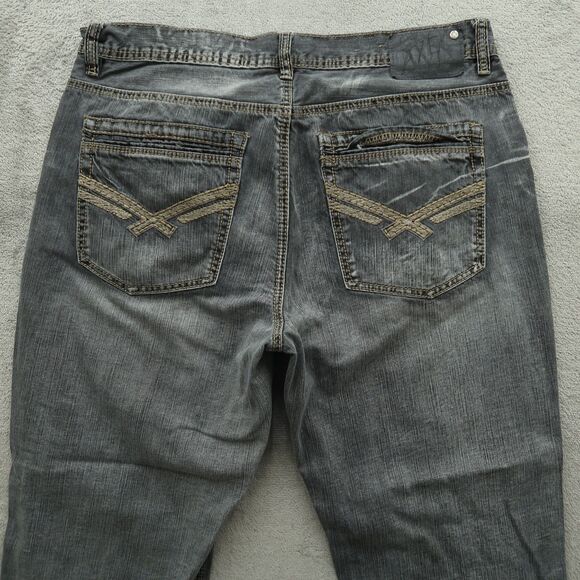 TK AXEL Jeans Mens Size 36x30(36x29 Real) Gray Relaxed Straight All Cotton Denim - Picture 13 of 16